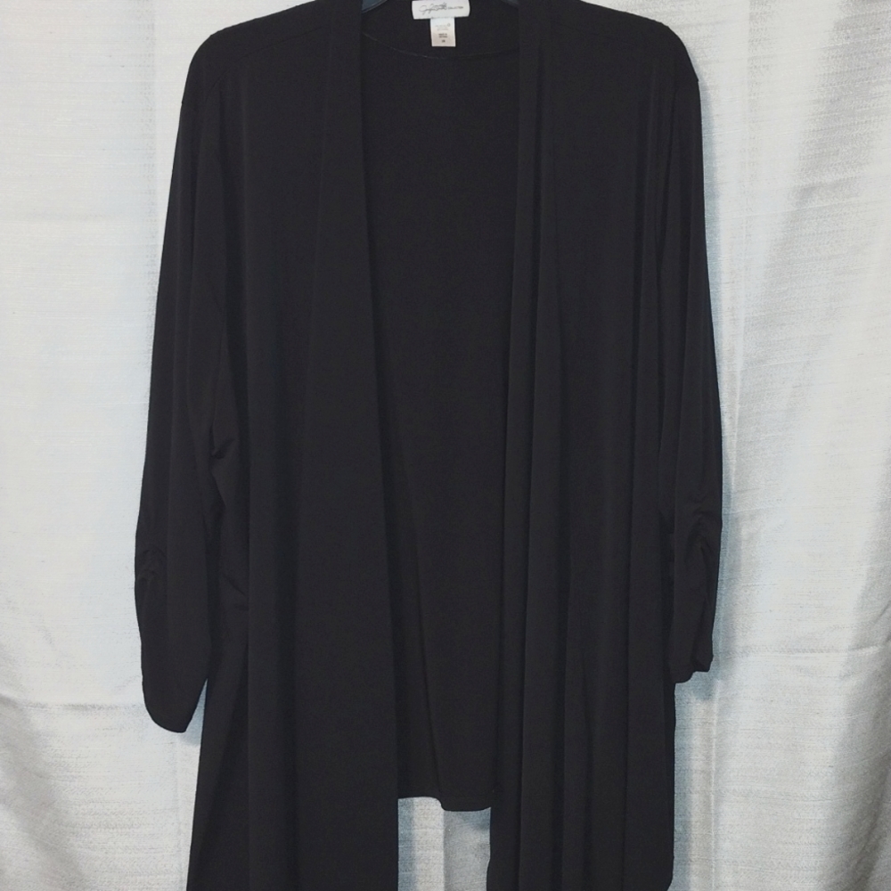 Light weight 3/4 Sleeve Black flowy cardigan